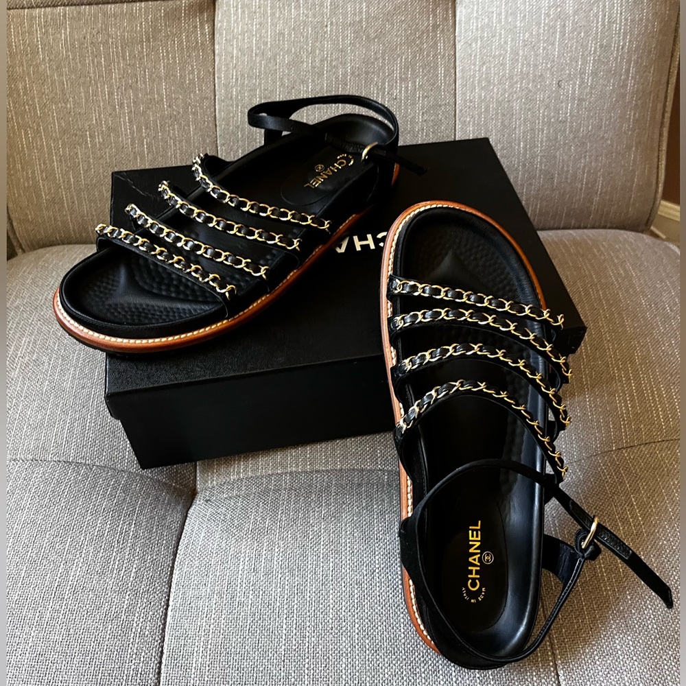 Chanel Chain Link Sandals